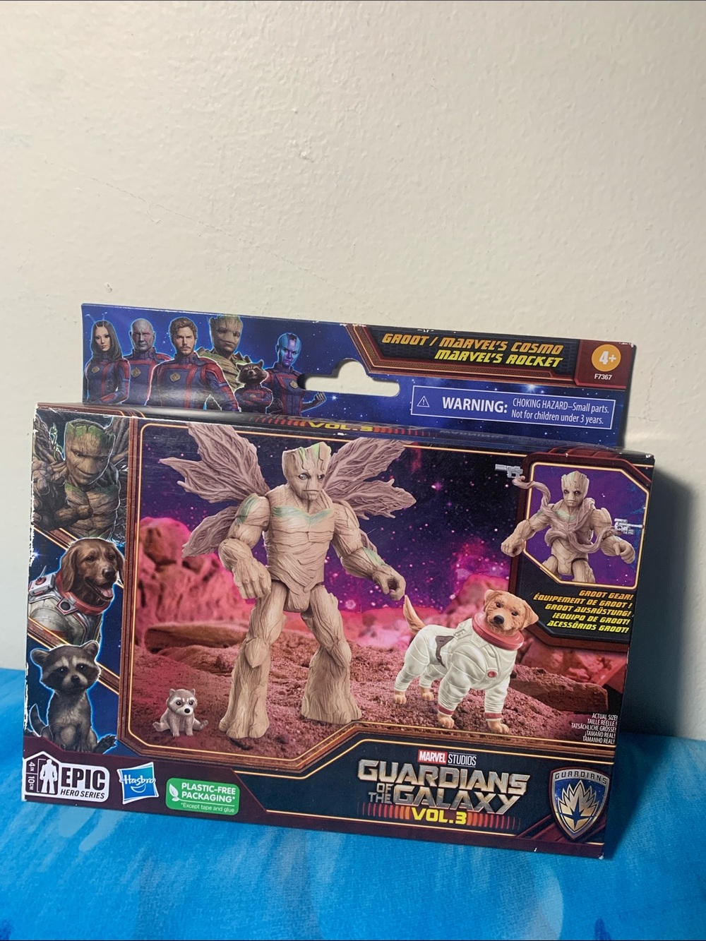Hasbro Guardians of the Galaxy Vol. 3 Groot and Cosmo Figures - Tan